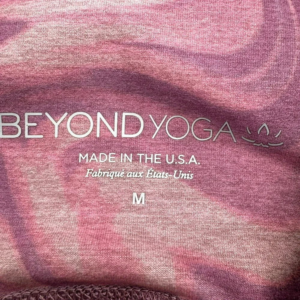 BEYOND YOGA Women's Medium Pink Purple Marble SoftMark High Waisted Midi Legging